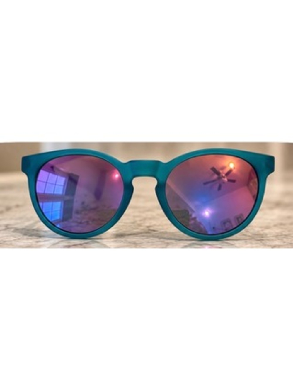 goodr Circle G “I Pickled These Myself” Teal Mirrored Sunglasses